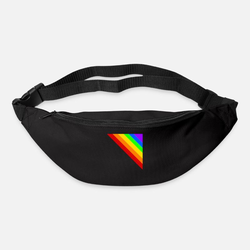 Ecke bunt Regenbogen Geschenkidee - Gürteltasche - Schwarz
