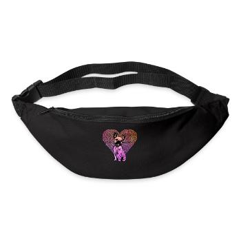 Bouledogue français - Sac banane - noir - Devant