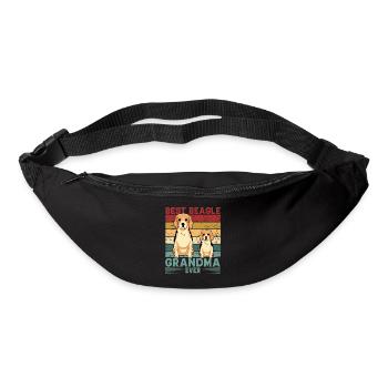 Meilleure grand-mère Beagle de tous les temps - Sac banane - noir - Devant