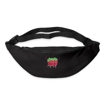 Cute Raspberry Couple Hugging Raspberry Fruit - Gürteltasche - Schwarz - Vorne