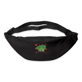 Cute Spinach Couple Hugging Spinach Leafy Green - Bum bag - black - Front