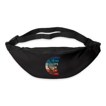 Muay Thai c’est dans mon ADN - Sac banane - noir - Devant