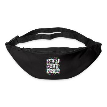 Mein Konfetti Kostüm Alaaf Helau Karneval - Gürteltasche - Schwarz - Vorne