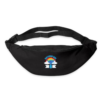 Fille d’anniversaire 8 baleine bleue - Sac banane - noir - Devant