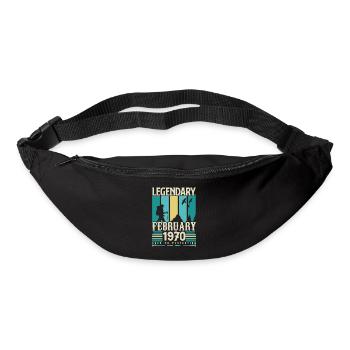 Cadeau Vintage Anniversaire Février 1970, février. - Sac banane - noir - Devant