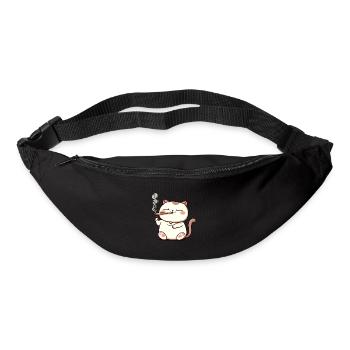 Katze Raucher Smoke Joint - Gürteltasche - Schwarz - Vorne