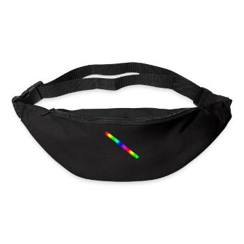 Sterne bunt Regenbogen Geschenkidee - Gürteltasche - Schwarz - Vorne