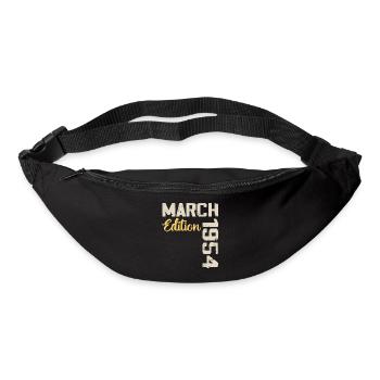 Mars 1954 Cadeau Anniversaire Mars 1954 - Sac banane - noir - Devant