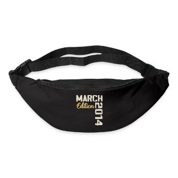 März 2014 Geburtstagsgeschenk März 2014 - Gürteltasche - Schwarz - Vorne