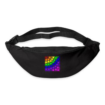 Sterne Regenbogen Geschenkidee bunt LGBT LGBTQ - Gürteltasche - Schwarz - Vorne