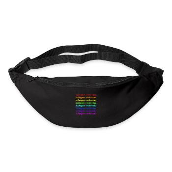 Refugees Welcome Geschenkidee - Gürteltasche - Schwarz - Vorne