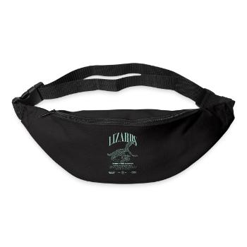 Moniteur d’arbre vert Streetwear gardien de lézard - Sac banane - noir - Devant