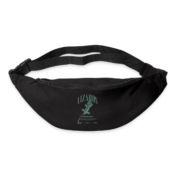 Gecko à crête Streetwear gardien de lézard - Sac banane - noir - Devant