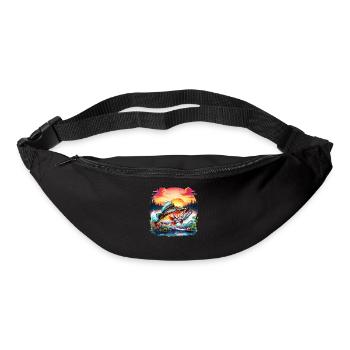 Barsch-Fisch - Gürteltasche - Schwarz - Vorne