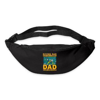 Papa plongeur comme un papa normal mais beaucoup cool - Sac banane - noir - Devant