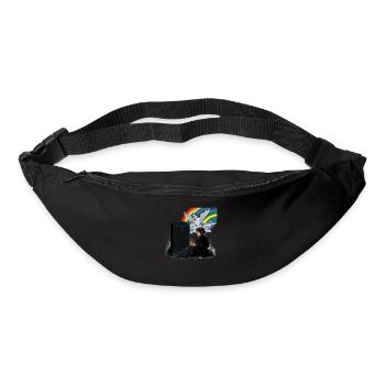 Fille papa Ange en deuil - Sac banane - noir - Devant