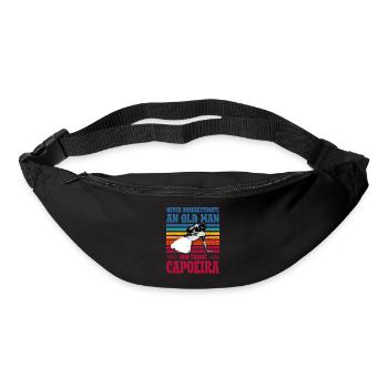 Ne sous-estimez jamais un vieil homme qui s’entraîne à la capoeira - Sac banane - noir - Devant