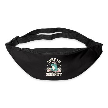 Surfen in Serenity - Süßer Frosch Aufkleber - Gürteltasche - Schwarz - Vorne