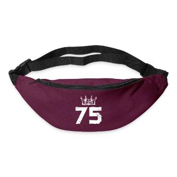 75 Number crown - Bum bag - burgundy - Front