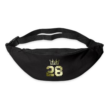 28 Zahl Krone - Gürteltasche - Schwarz - Vorne
