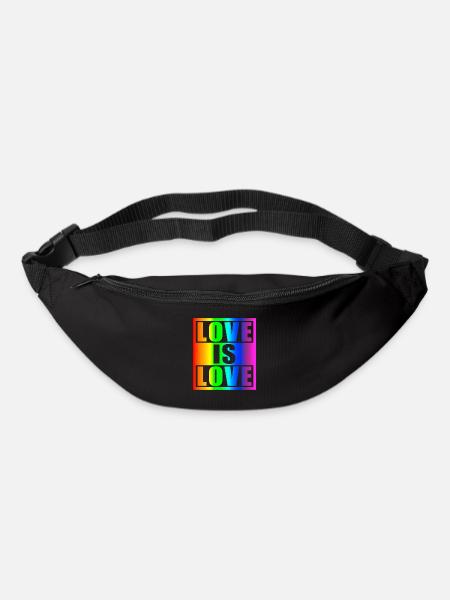 Love is love - Gürteltasche - Schwarz
