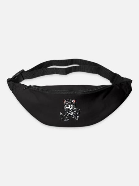 Chibi-Zebra Hockeyspieler Eishockey - Gürteltasche - Schwarz