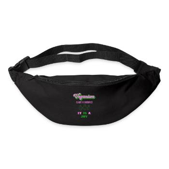Végétalien végétalien végétalien - Sac banane - noir - Devant