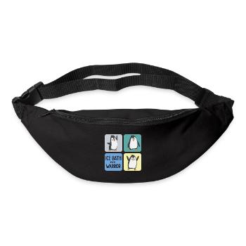 eisbaden kryotherapie eisbad pinguin kneipp - Gürteltasche - Schwarz - Vorne
