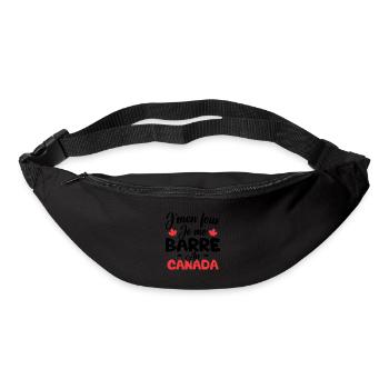 J'men fous je me barre au canada - Sac banane - noir - Devant