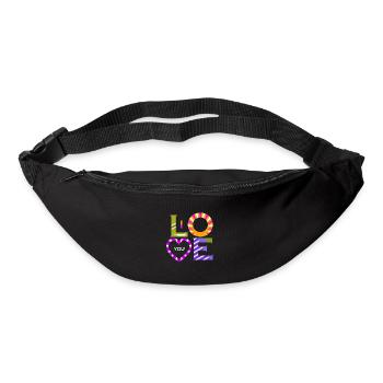 I love you - Gürteltasche - Schwarz - Vorne