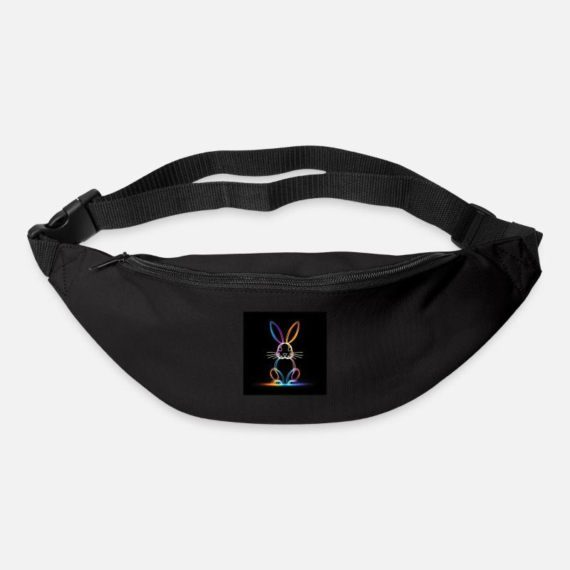 Glowing Rabbit - Bum bag - black