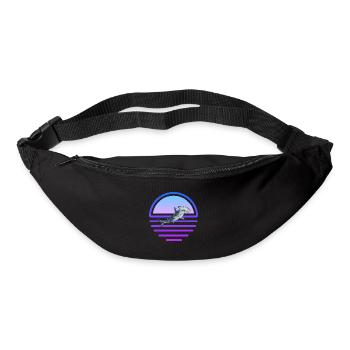Hammerhai prédateur Vaporwave requin - Sac banane - noir - Devant