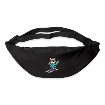 Maine Coon Cat Ski Winter Sports - Bum bag - black - Front
