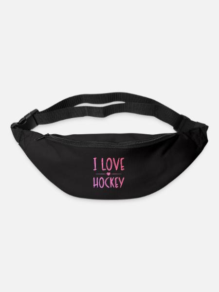 Ich liebe Hockey - Gürteltasche - Schwarz
