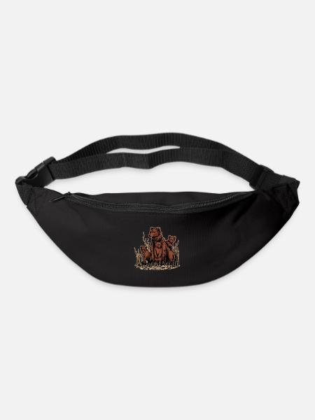 Braunbär Kopf Bär Motiv für Braunbären Team oder - Gürteltasche - Schwarz