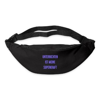 Unterrichten - Meine Superkraft! - Gürteltasche - Schwarz - Vorne