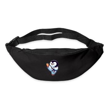 Drôle de pingouin Karaté Arts martiaux Arts martiaux - Sac banane - noir - Devant