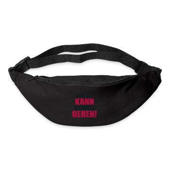bin da kann schief gehen lustiger humor Spruch - Gürteltasche - Schwarz - Vorne