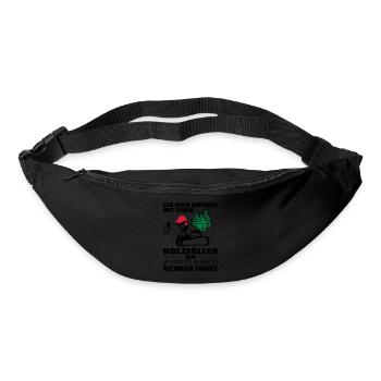 Holzfäller mit Motorsäge - Gürteltasche - Schwarz - Vorne