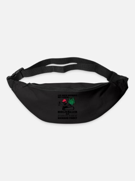 Holzfäller mit Motorsäge - Gürteltasche - Schwarz