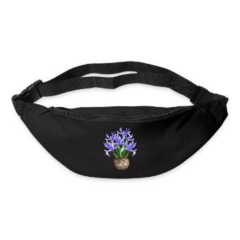 flowers lilies tulips orchids sunflower dahlia ger - Bum bag - black - Front
