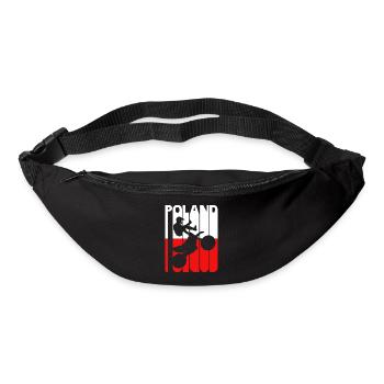 Vintage Retro Polish Flag. Poland.Sports.Motocross - Bum bag - black - Front