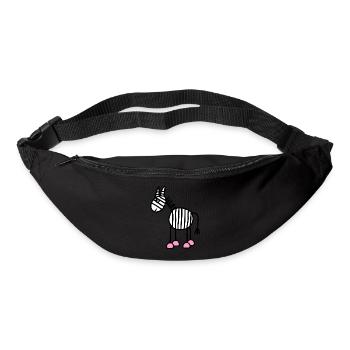 Stripes Striped horse zebra - Bum bag - black - Front