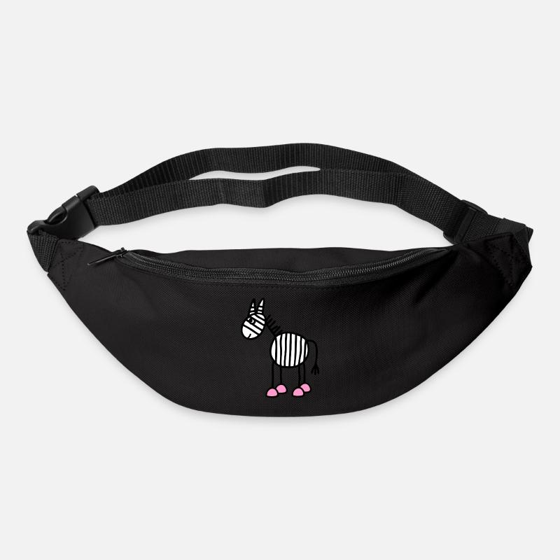Streifen Gestreift Pferd Zebra - Gürteltasche - Schwarz