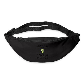 economisons l eau buvons mojito - Sac banane - noir - Devant