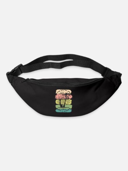 Kite Kiteboard Kiteboarding Kitesurf Geschenk - Gürteltasche - Schwarz