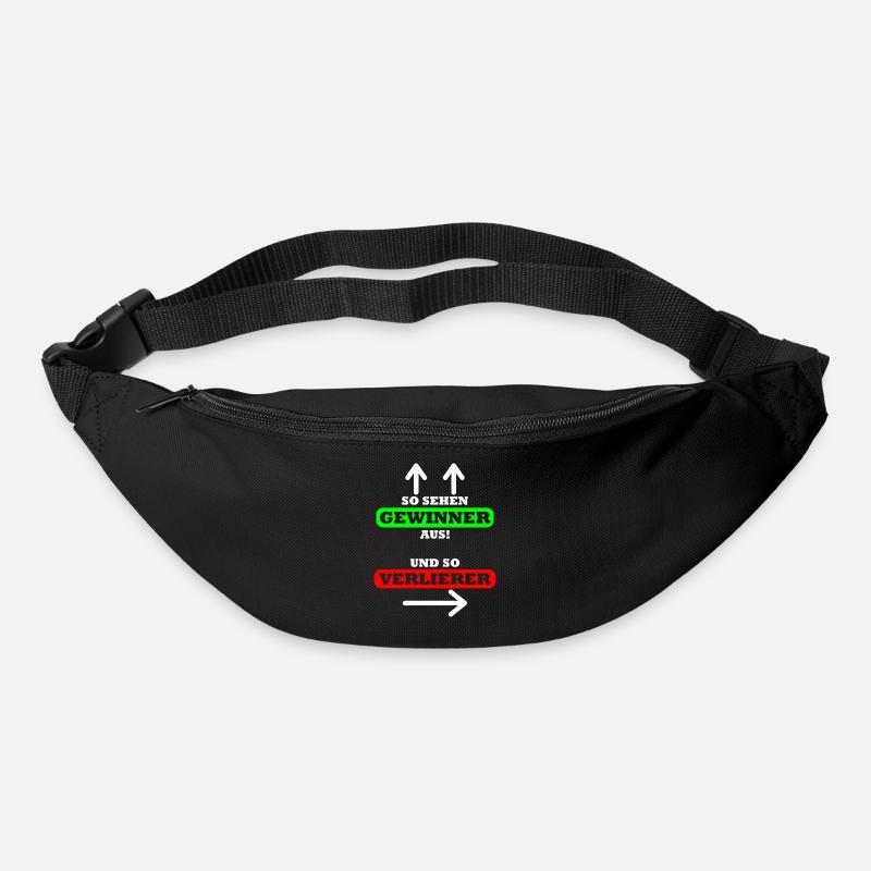 So sehen Gewinner aus Spruch Shirt Design Geschenk - Gürteltasche - Schwarz