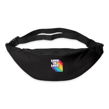 Regenbogen, LGBT, Rainbow, Gay Pride, Love - Bum bag - black - Front