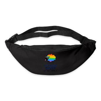 arc en ciel - Sac banane - noir - Devant