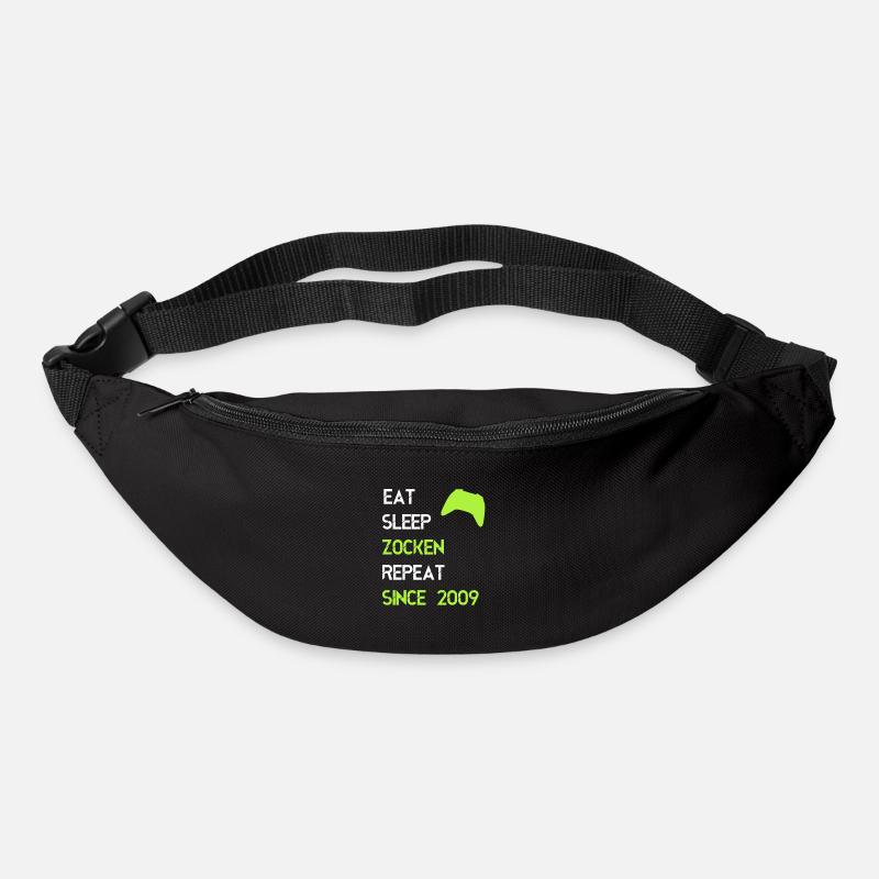Eat Sleep Zocken Repeat seit 2009 - Gürteltasche - Schwarz